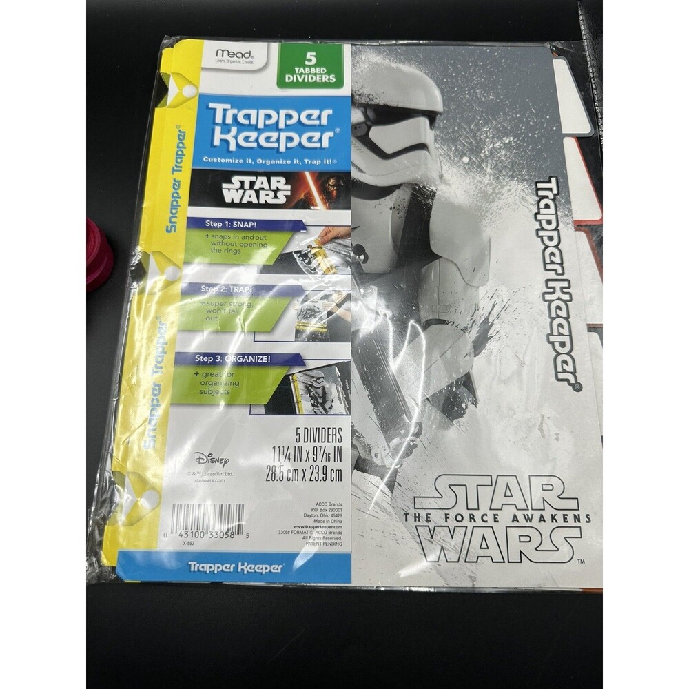 STAR WARS TRAPPER KEEPER 5  MEAD DISNEY LUCASFILM W/ R2D2 VTG Folder